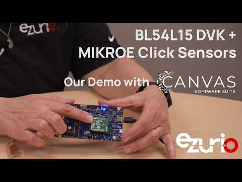 BL54L15 DVK + MIKROE Click Sensors - Our Canvas Demo