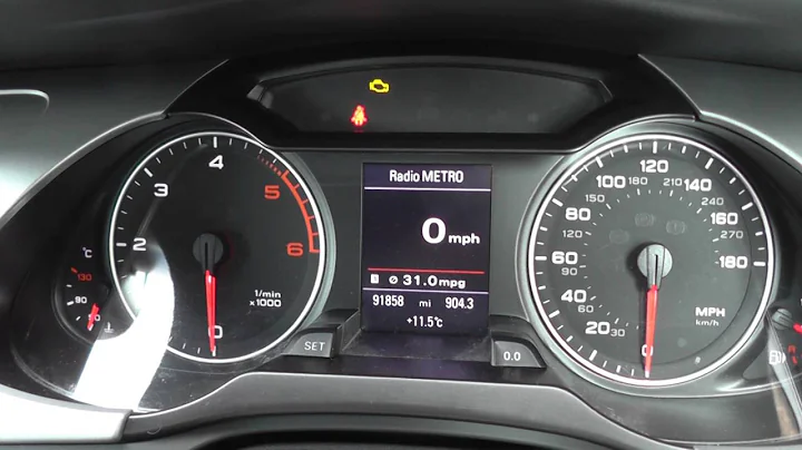 Audi A4 B8 Engine Start & Dash Lights 2008 to 2015