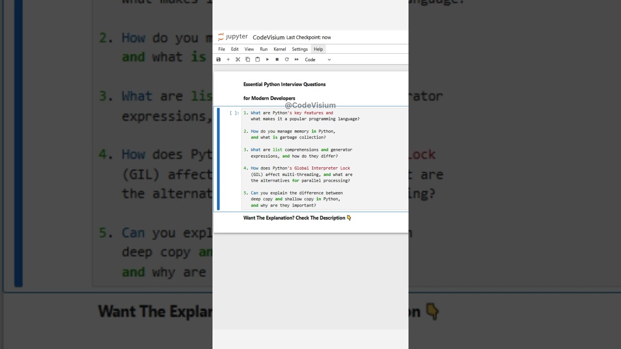 Essential Python Interview Questions for Modern Developers | CodeVisium 