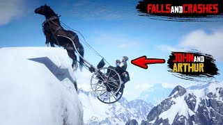 John and Arthur wagon Falls and Crashes | Euphoria Ragdolls | → Red Dead Redemption 2 PC mods