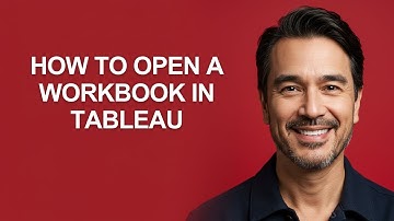 How to Open a Workbook In Tableau - KevinHowTo