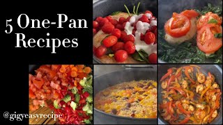 5 One-Pan Meal 🍽️ Easy Recipes Ideas For a Healthy Lunch or Dinner - Some are vegetarian 🌱