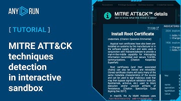 MITRE ATT&CK techniques detection in ANY.RUN interactive malware sandbox
