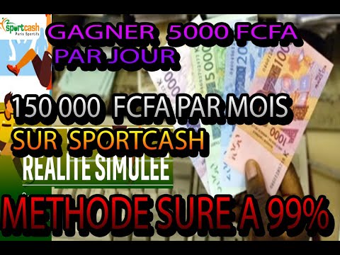 Gagner 5000 Fcfa par Jour et 150 000 Fcfa par mois sur Sportcash 99% de réussite (première partie)??