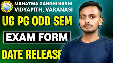MGKVP UG & PG Odd Semesters Exam Form & Exam Date Out | 1st 3rd & 5th Sem Exam Form & Exam Date 2025