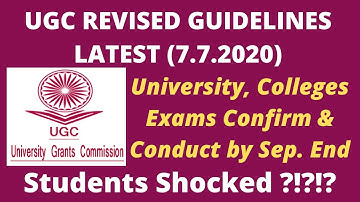 Semester Exams Confirmed|UGC Revised Guidelines|7.7.20|Final&Intermediate|September end|MHRD|TamilBR