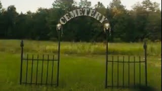 Halloween Cemetery gate sign