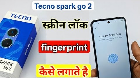 Tecno spark go 2 fingerprint setting | tecno spark go 2 me screen lock fingerprint kaise lagaye