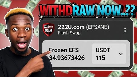 EFSANE FROZEN FREE USDT: $EFS Still Locked? How To Swap To USDT