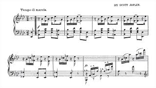 Video thumbnail of "“Maple Leaf Rag” Scott Joplin - Part 1 “Follow Score” P. Barton FEURICH piano"
