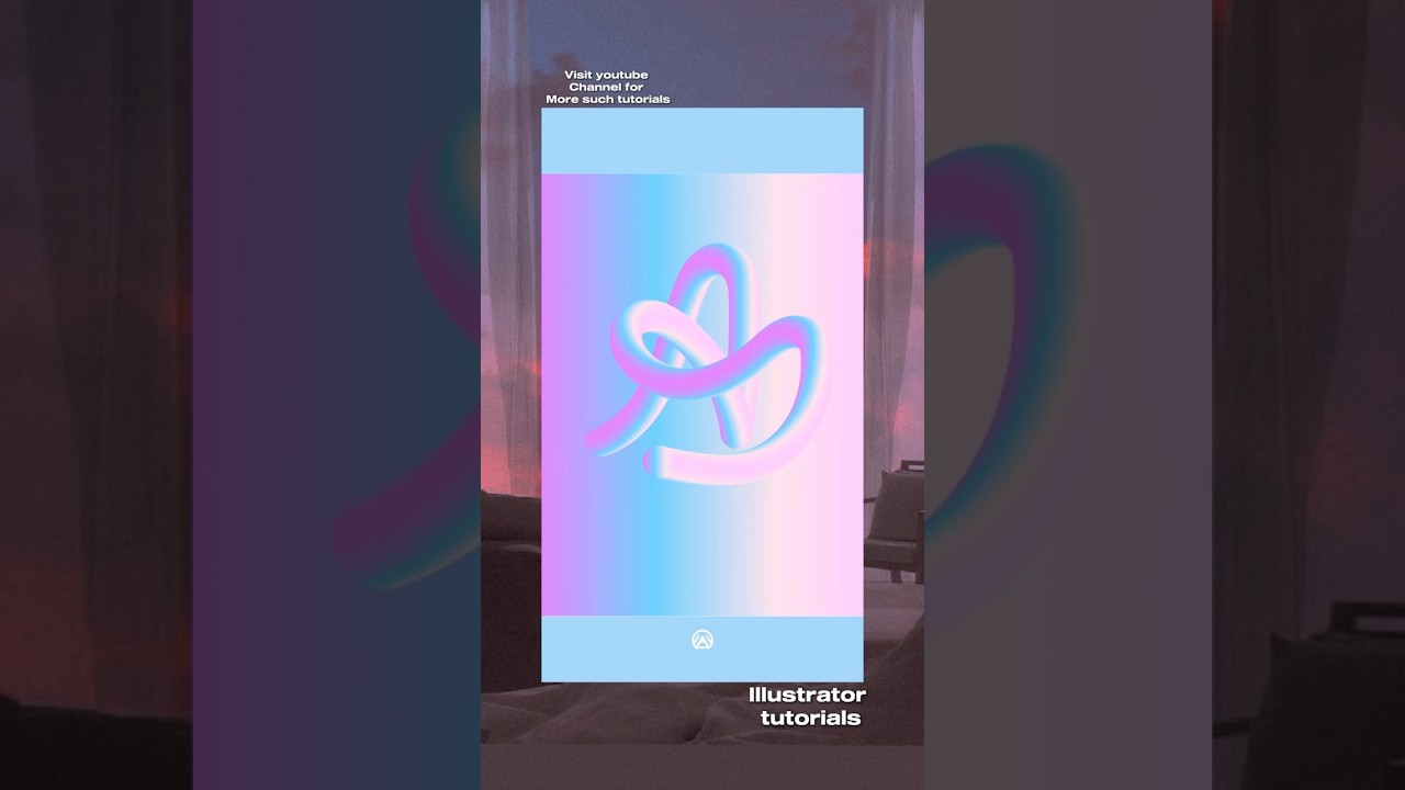 Abstract post design in Illustrator 🌈 