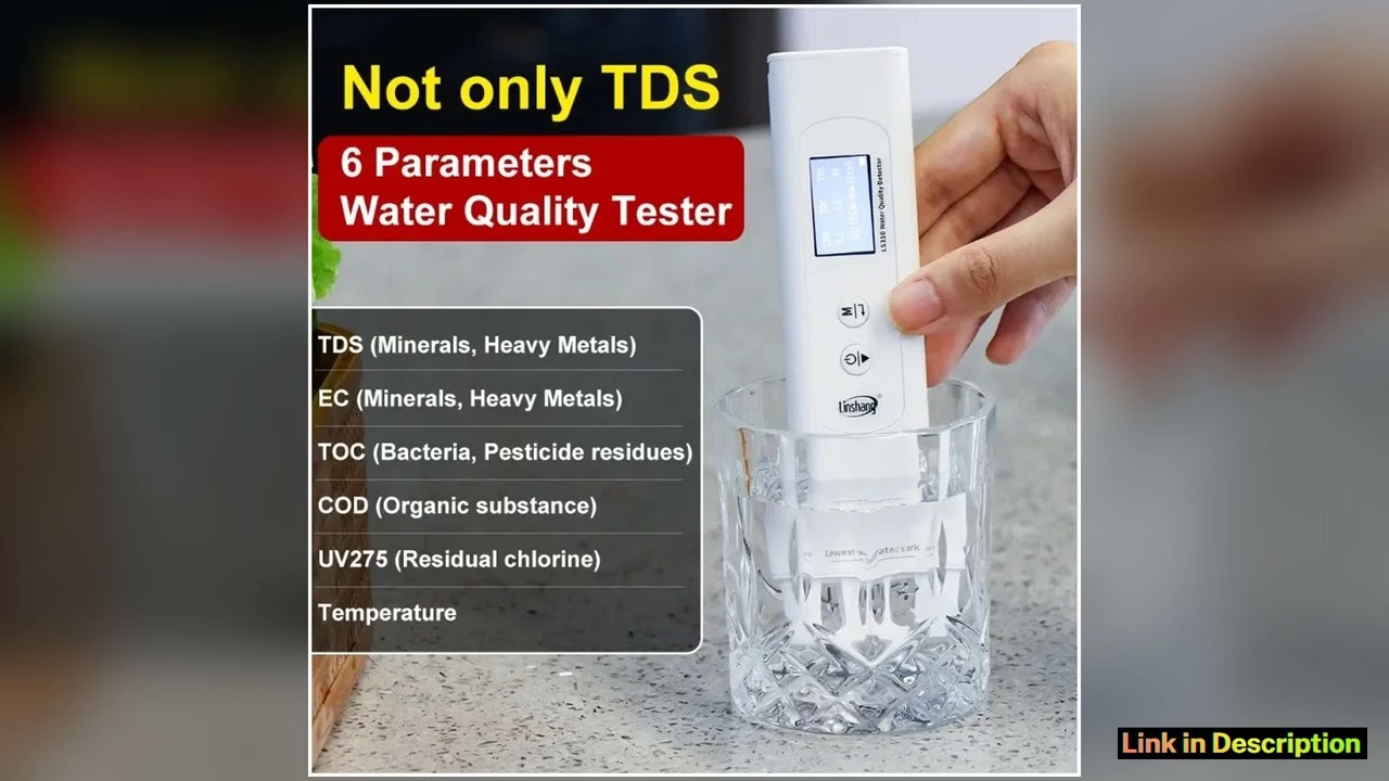 LS310 Water Quality Tester TDS TOC COD MultiParameter Waterproof IP67 EC Temperature 4 Backlight
