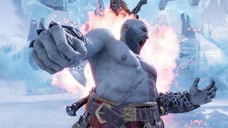 Kratos throwing his axe in crispy 4k 60 FPS