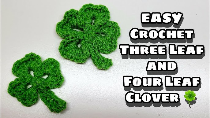 How To Crochet 4 Leaf Clover Plus Easy Double Crochet Headband Video  Tutorial 