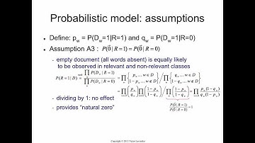 Probabilistic model 2: empty document assumption