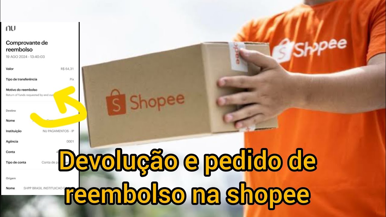 Como fazer a devolução e pedido de reembolso da Shopee!? - YouTube