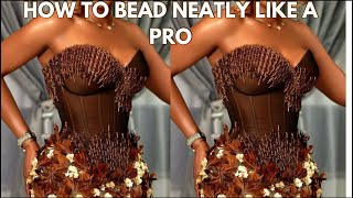 2 SIMPLE BEAD PATTERNS | CRYSTAL BEADS & SEED BEADS | How to Bead Outfit | Funmibi Olawore