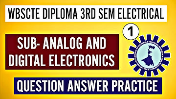 Analog and digital electronics| Question practics Class-01|#wbscte diploma 3rd sem ee