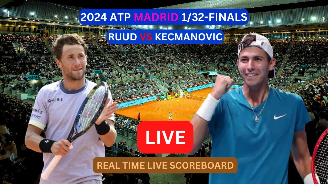 Casper Ruud Vs Miomir Kecmanovic LIVE Score UPDATE Today Tennis Match