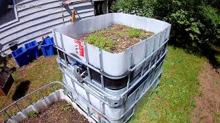 IBC tote raised bed planter project in 15 minutes