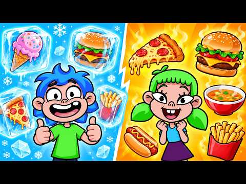 Warm VS Cold Food Challenge - Food Stories MIX 🍔🍕🍧 Chaka Kids Play & Grow