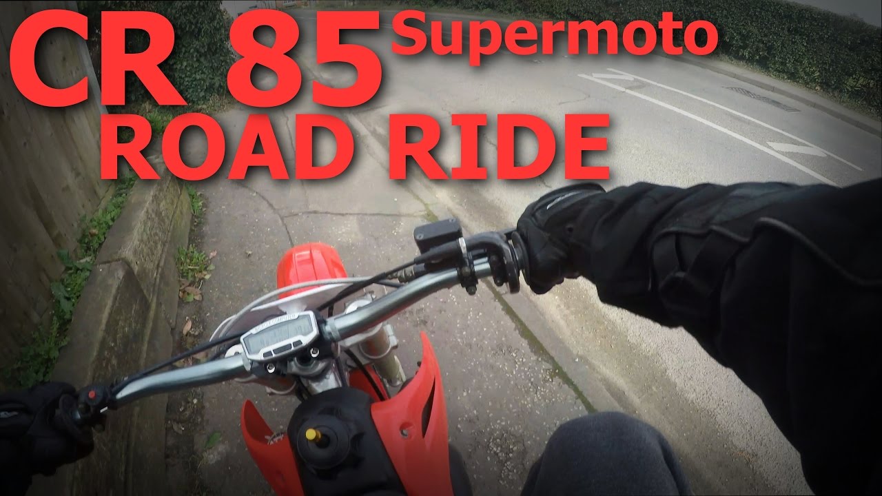CR 85 Supermoto - Road Ride - YouTube
