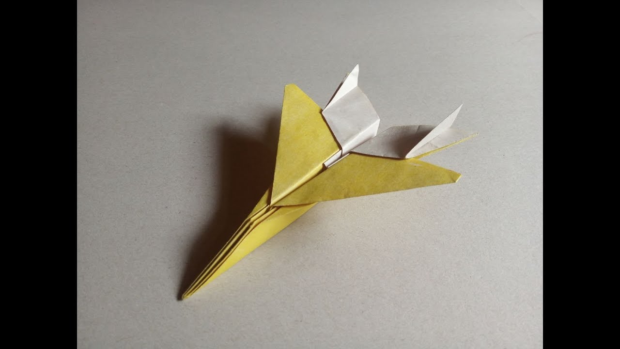 How To Make an F15 Paper Airplane, Origami plane - YouTube