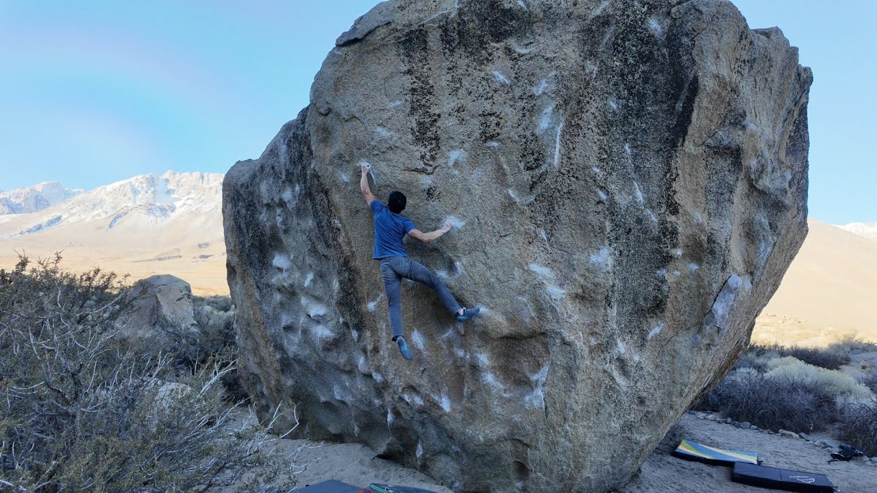 Bishop Bouldering: Full Speed, Let's Go Carter (V10)