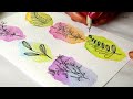 How to draw &amp; paint easy flower &amp; leaf doodles |  Easy Drawing &amp; Watercolor painting ideas