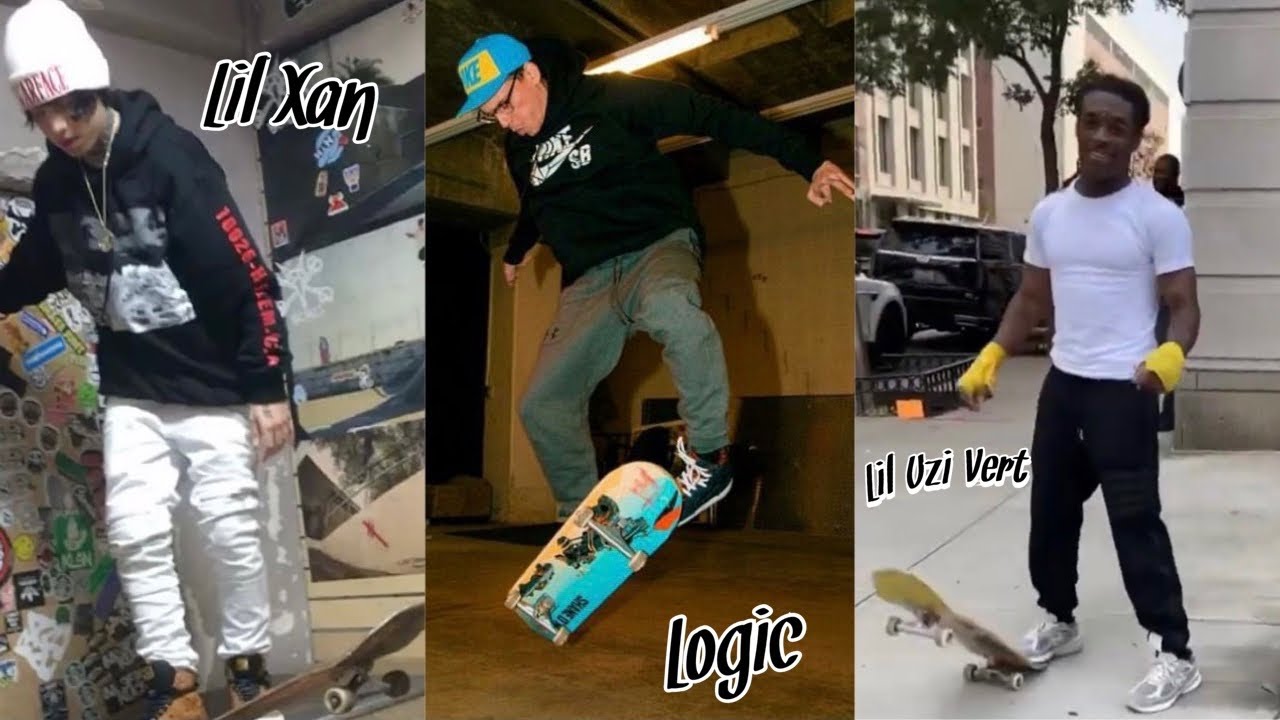 Lil Uzi Vert Skateboarding, Logic Skateboarding, Lil Xan Skateboarding,  Rappers Skateboarding Videos - YouTube