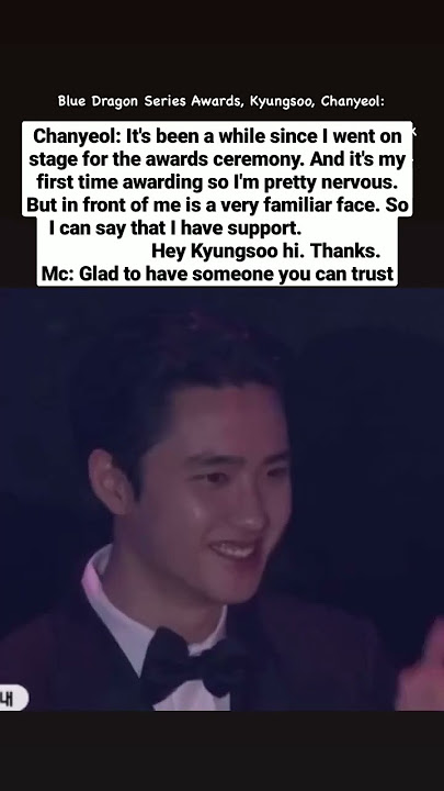 Blue Dragon Awards Chanyeol and Kyungsoo 😍 #exo #kyungsoo #chanyeol