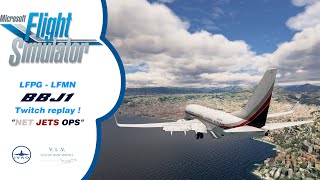 [MSFS2020] 737-BBJ1 PMDG (LFPG-LFBO) |  ✔️ NETJETS OPS ! 🔴 LIVE TWITCH ! 🔴 REPLAY YOUTUBE !