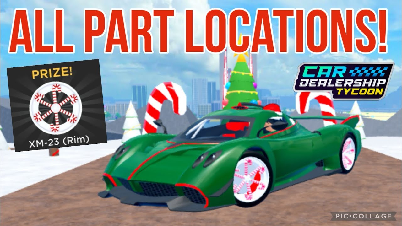 ALL Part Locations To Get The New Xmas Rims in Car Dealership Tycoon🎄
