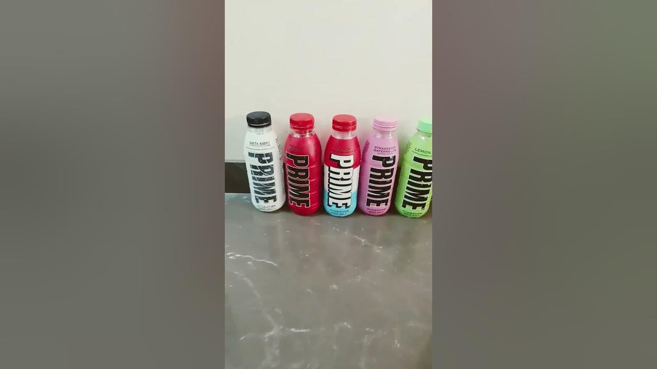 All my PRIME bottles hydration YouTube