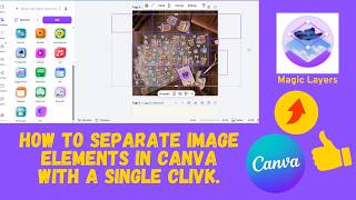 How to separate image elements in Canva with a single clivk.