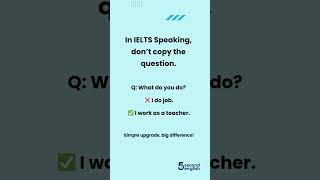 Speak Naturally in IELTS — Don’t Repeat the Question! ✅