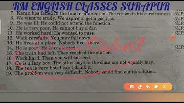 Adverb Clause exercise 11 (Class 12 /11) from excellent book solved by Ramesh Sir