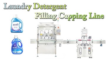 Eficient Laundry Detergent Barrel Filling Capping Machines Line ,  Dispensing Liquid in Bottles