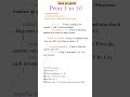 Java Program, How To Print 1 to 10 Number ❓#shortvideo #shorts #javabasics #java