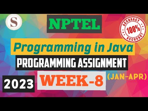 nptel java week 8 assignment answers 2023