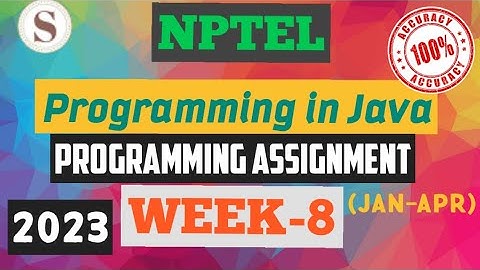 Programming in Java|| WEEK-8 Programming assignment Answers 2023||NPTEL||#SKumarEdu