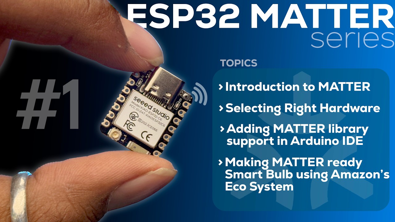 Учебное пособие по ESP32 Matter #1 | Умная лампочка с XIAO ESP32 C6 (Arduino + Alexa)