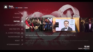 Kodi - adding a menu, a submenu and a widget