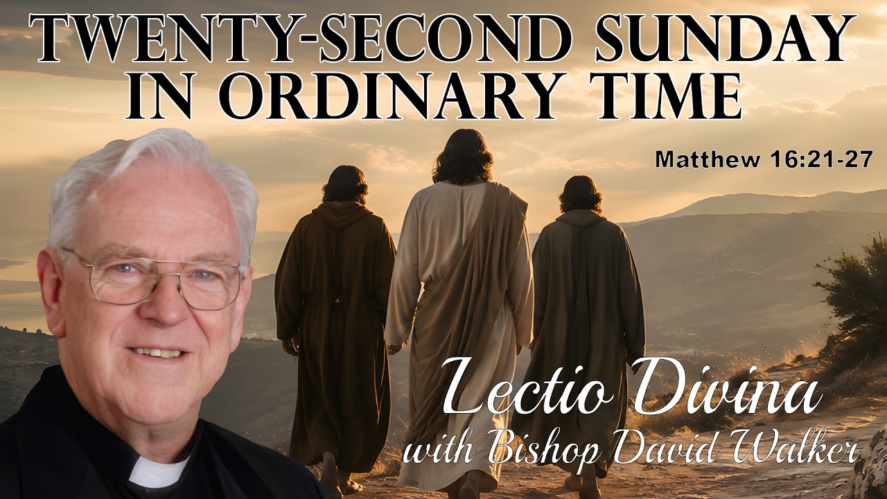 Welcome to a transformative journey as we delve into the profound practice of Lectio Divina, a spiritual meditation technique rooted in ancient traditions. In this video, we unlock the secrets of Lectio Divina and explore its profound impact on spiritual growth and mindfulness.

https://lectiodivina.com.au

If you found this exploration of Lectio Divina enlightening, don't forget to give it a thumbs up, subscribe for more spiritual insights, and share it with those seeking a deeper connection. 

Timestamps
0:00 Intro
0:22 First Reading 
2:08 Bishop David Walker
7:36 Fr John Frauenfelder    
8:28 Mrs Virginia Ryan 
10:26  Self Reflection
10:50 Second Reading
12:18 Mrs Virginia Ryan 
13:07 Bishop David Walker
13:42 Fr John Frauenfelder
14:48 Self Reflection
15:47 Farewell & Final Prayer

Matthew 16:21-27 
21 From that time on, Jesus began to show his disciples that he must go to Jerusalem and undergo great suffering at the hands of the elders and chief priests and scribes, and be killed, and on the third day be raised. 22 And Peter took him aside and began to rebuke him, saying, ‘God forbid it, Lord! This must never happen to you.’ 23 But he turned and said to Peter, ‘Get behind me, Satan! You are a stumbling-block to me; for you are setting your mind not on divine things but on human things.’

24 Then Jesus told his disciples, ‘If any want to become my followers, let them deny themselves and take up their cross and follow me. 25 For those who want to save their life will lose it, and those who lose their life for my sake will find it. 26 For what will it profit them if they gain the whole world but forfeit their life? Or what will they give in return for their life?

27 ‘For the Son of Man is to come with his angels in the glory of his Father, and then he will repay everyone for what has been done.