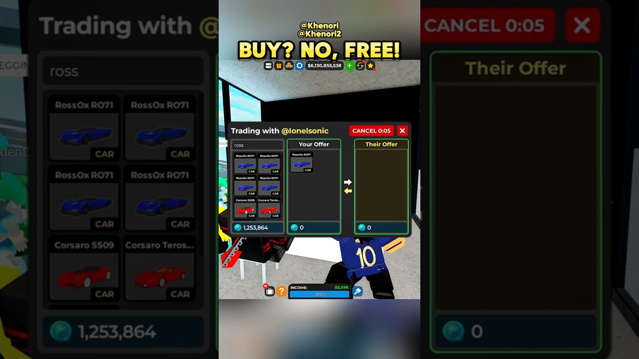 🔥Free RossOx 🤑 Car Dealership Tycoon 