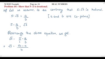 Show that 5-√3 is irrational.