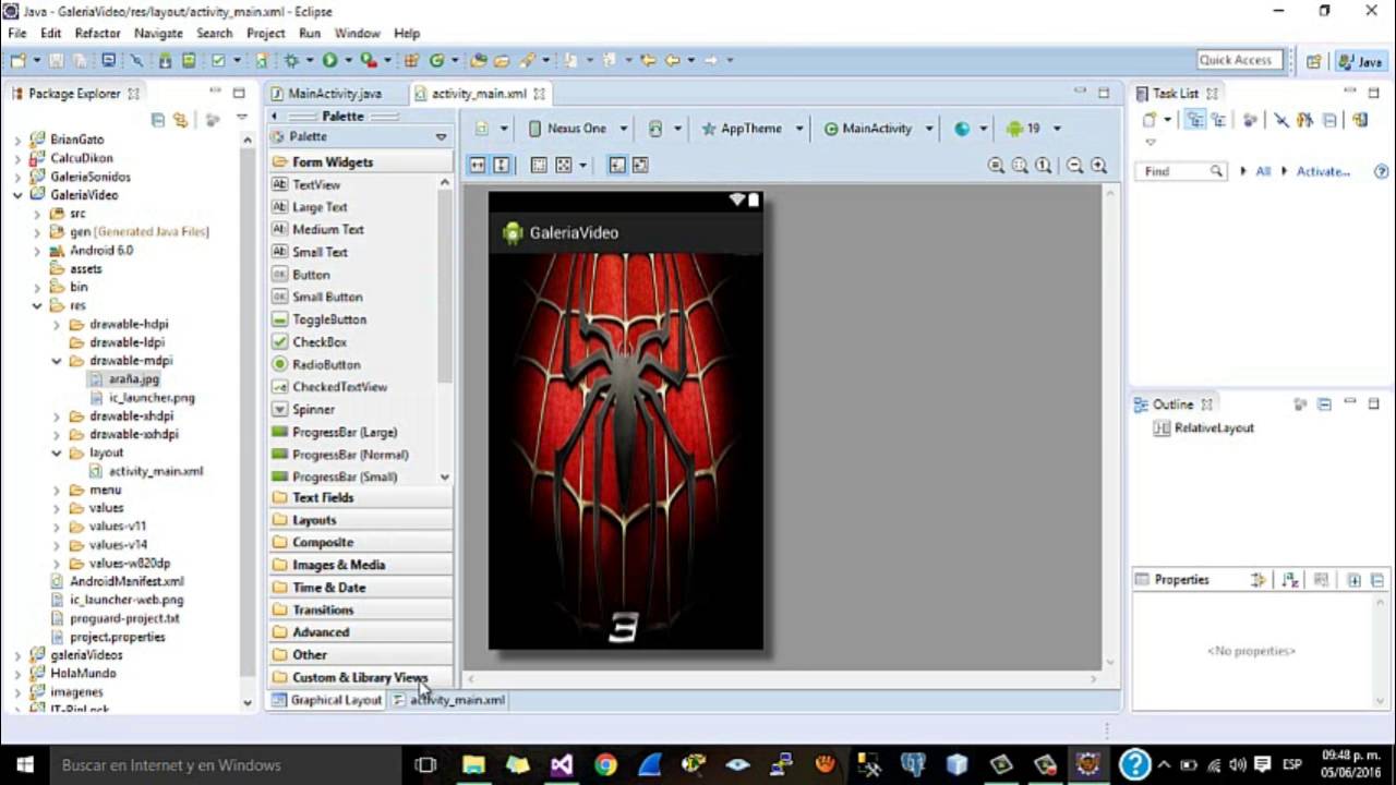 Galeria de videos en android con Eclipse parte 1 - YouTube