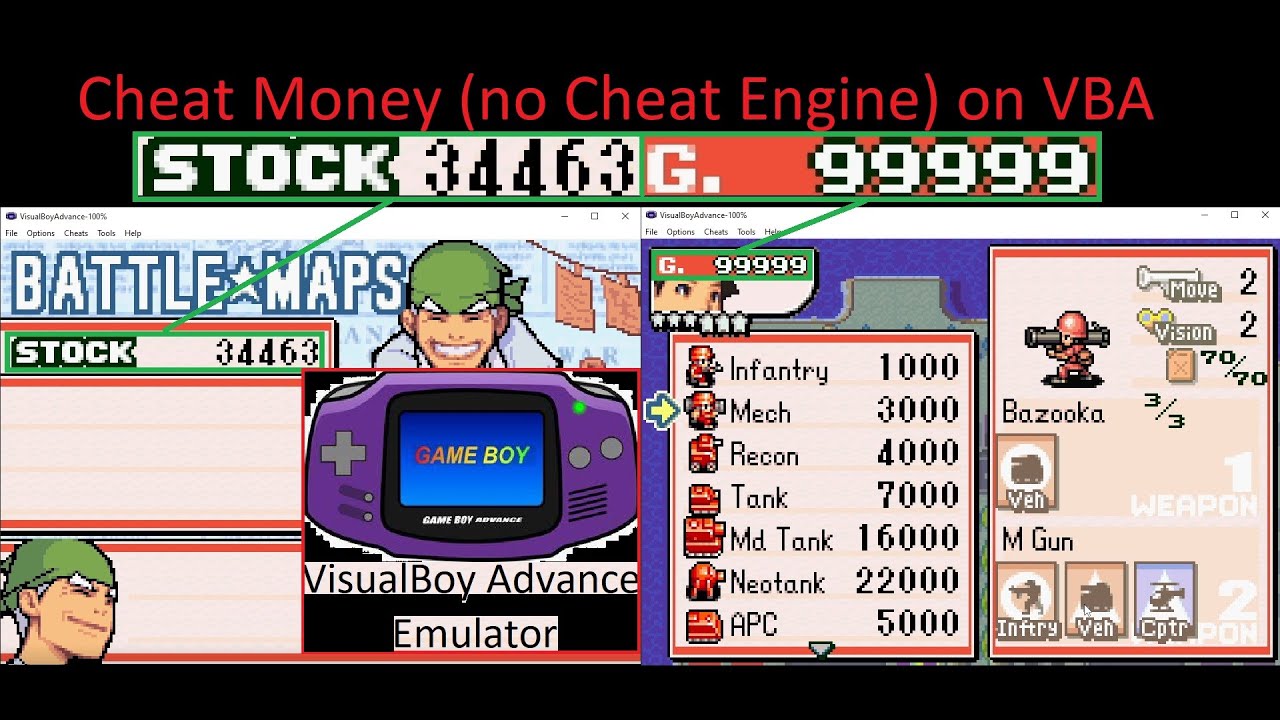 How to cheat money VisualBoy Advance (Emulator) without Cheat Engine