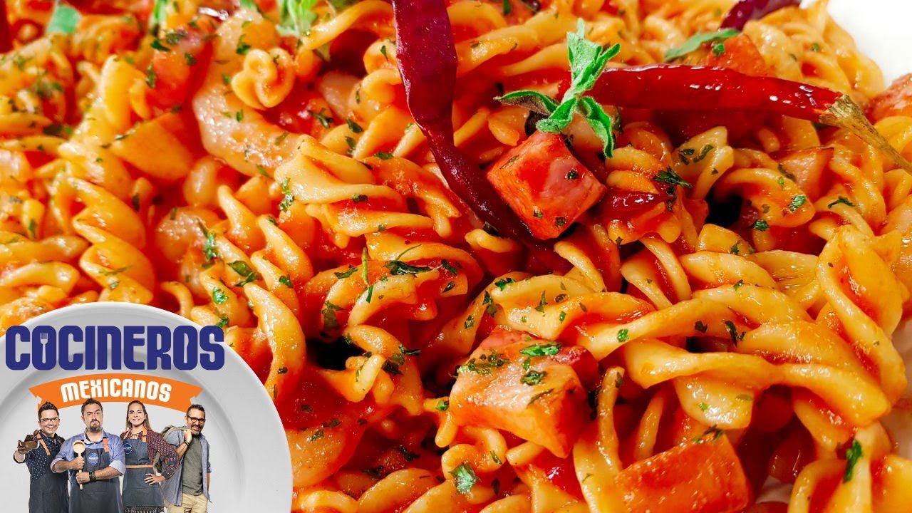 Receta: Pasta endiablada con camarones tocino | Cocineros Mexicanos