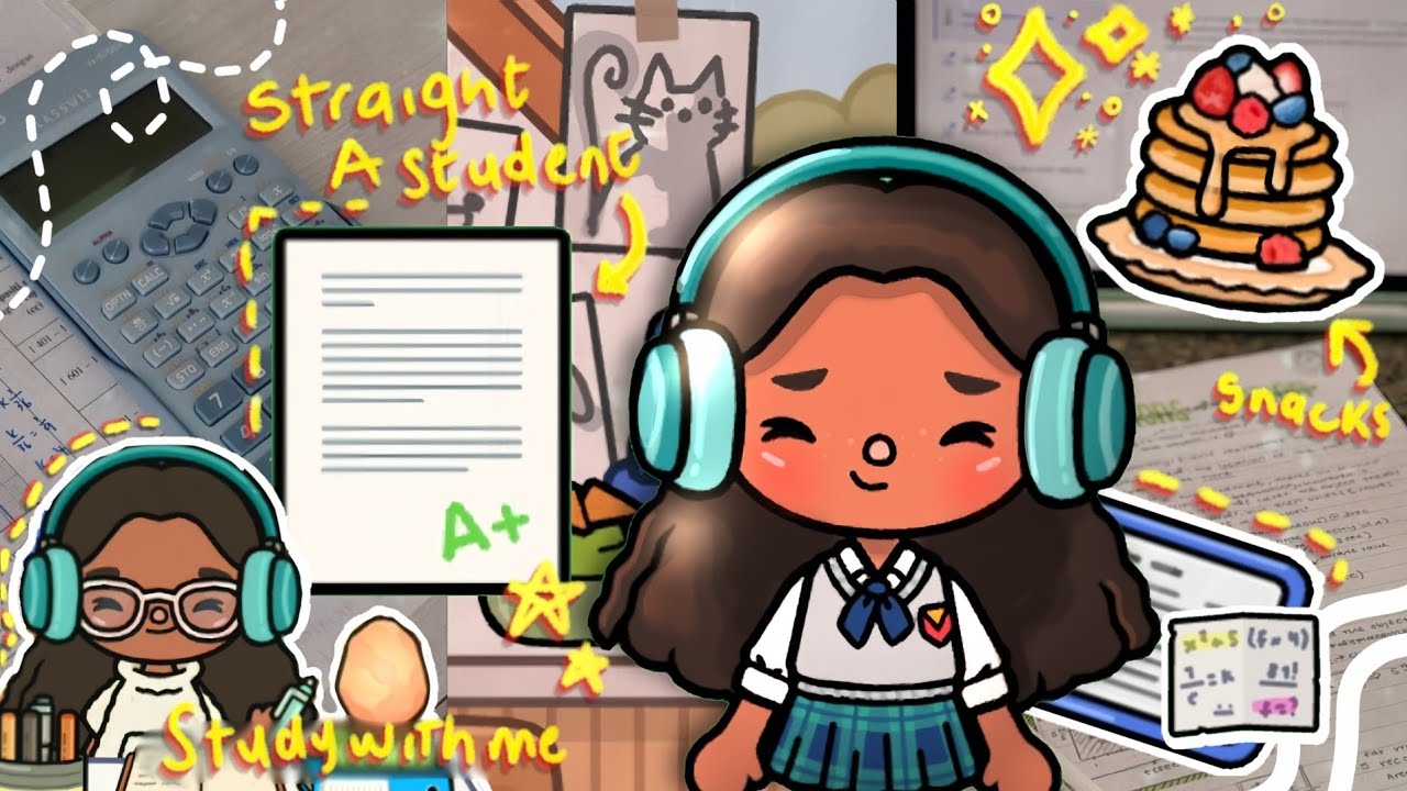 °•*ЭКЗАМЕНАЦИОННАЯ НЕДЕЛЯ круглого отличника 📚📖 ||ролевая игра Tocaboca🌷🎀|| озвучка•♡